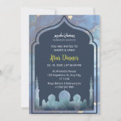 Iftar dineruitnodiging ramadan waterverf moskee kaart (Voorkant)