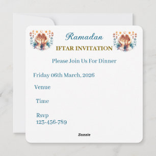 Iftar-dineruitnodigingen Feestdagenkaart
