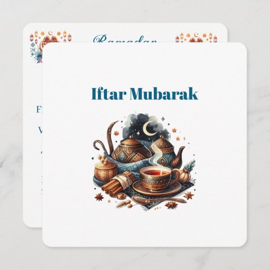 Iftar Dinner Invitations (Devant / Derrière)