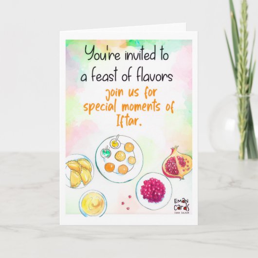 Iftar Feast  - Colorful Card Kaart (Voorkant)