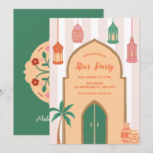 Iftar Invitation | Arabian Night (Devant / Derrière)
