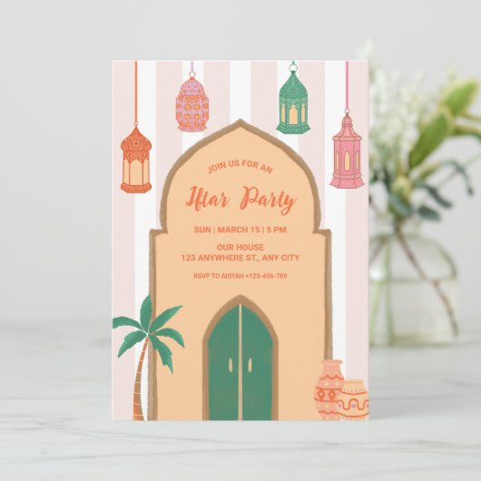 Iftar Invitation | Arabian Night Kaart (Staand voorkant)