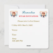 Iftar Mubarak Dinner Invitations (Dos)
