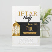 Iftar Party Lantern Invitation Kaart (Staand voorkant)