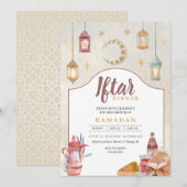 Iftar Party Ramadan Dinner Invitation Save The Date (Voorkant / Achterkant)