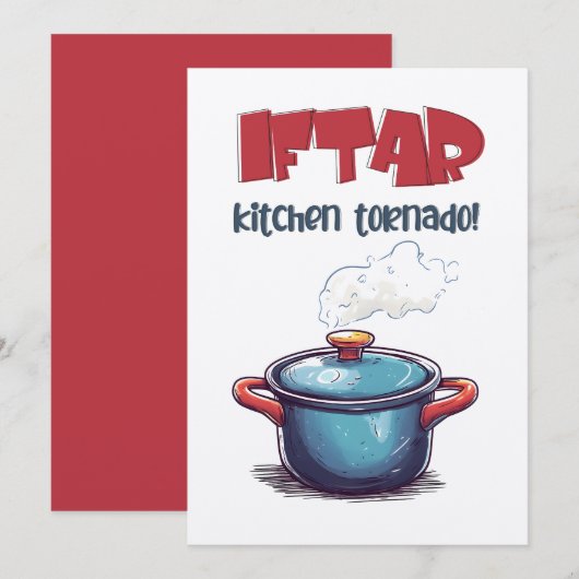 Iftar Ramadan Keuken Tornado- Menging Magie & Romm Kaart (Voorkant / Achterkant)