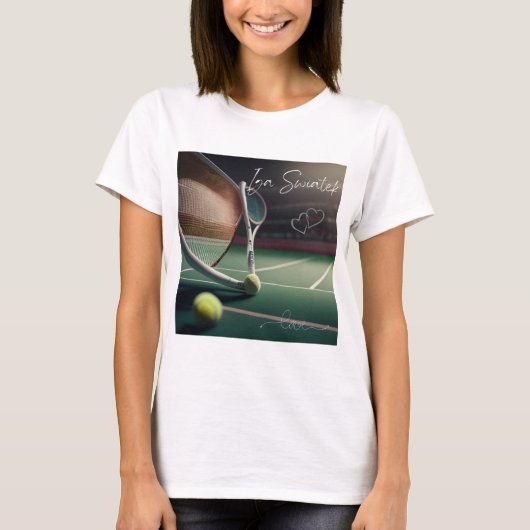 Iga Swiatek, tennisliefde T-shirt (Voorkant)