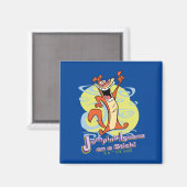 Igauna op een stok jappen!™ magneet (Voorkant / Achterkant)