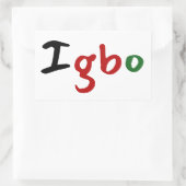 Igbo Afrikaans Rechthoekige Sticker (Tas)