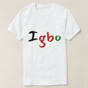 Igbo Kleurrijke Pan Afrikaanse Tekst T-shirt