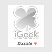 iGeek drôle Apple parodie vinyle autocollant porta (Feuille)