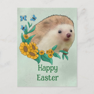 Igel avec carte postale florale