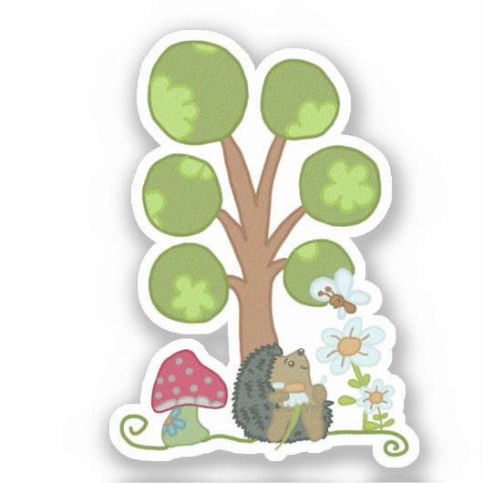 Igel unterm Baum  Sticker (Voorkant)