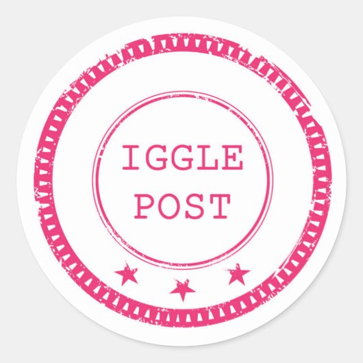 Iggle Post-Stickers Ronde Sticker (Voorkant)