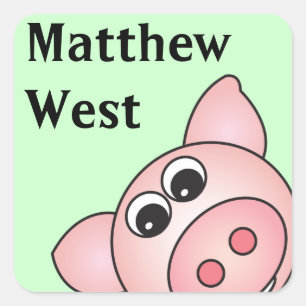 Iggy de Piggy Gepersonaliseerde Stickers