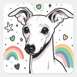 Iggy Italian Greyhound Doodle Stickers
