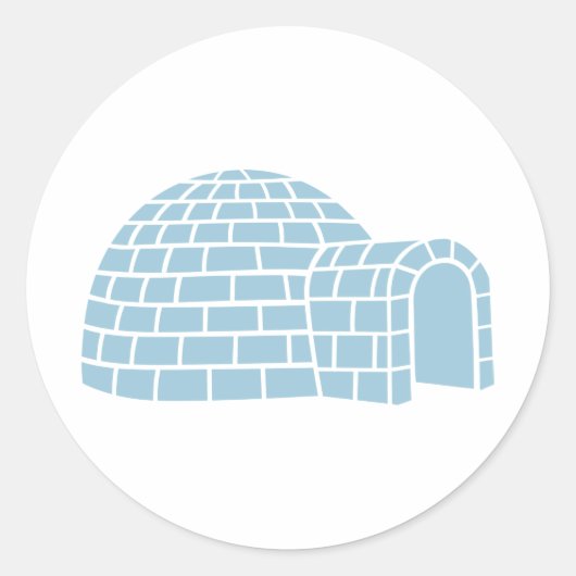 Igloo Ronde Sticker (Voorkant)