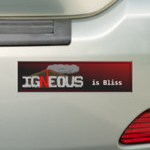 Igneous is Bliss Volcano Bumpersticker (Op auto)