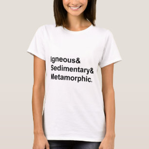 Igneous Sedimentary Metamorphic Soorten raketten T-shirt