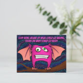 Igor the bat, w/quote briefkaart (Staand voorkant)