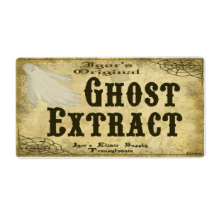 Igor's Ghost Extract Halloween Pantry Potion Label