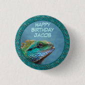 Iguana Birthday Button (Voorkant)