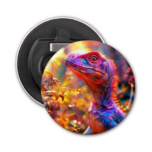 Iguana Button Flesopener (Voorkant)