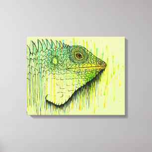 Iguana Canvas Afdruk