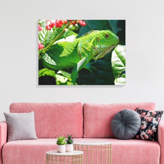Iguana Canvas Afdruk (Insitu (Woonkamer))