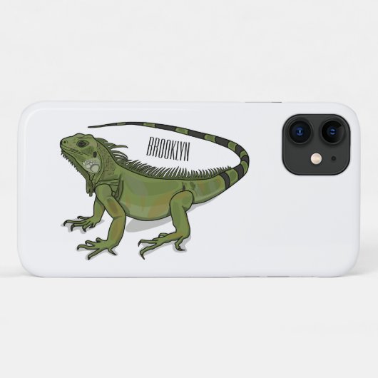 Iguana cartoon illustratie Case-Mate iPhone case (Achterkant (horizontaal))
