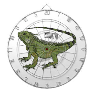 Iguana cartoon illustratie dartbord