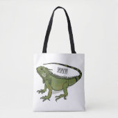 Iguana cartoon illustratie draagtas (Voorkant)