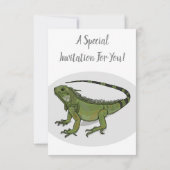Iguana cartoon illustratie kaart (Achterkant)