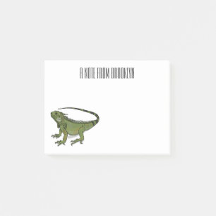Iguana cartoon illustratie post-it® notes