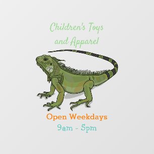 Iguana cartoon illustratie raamsticker