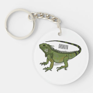 Iguana cartoon illustratie sleutelhanger