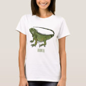 Iguana cartoon illustratie t-shirt (Voorkant)