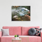 Iguana Close-Up canvas print (Insitu (Woonkamer))