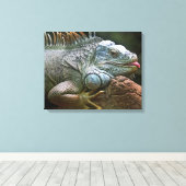 Iguana Close-Up canvas print (Insitu (Houten vloer))
