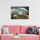 Iguana Close-Up canvas print (Insitu (Woonkamer))