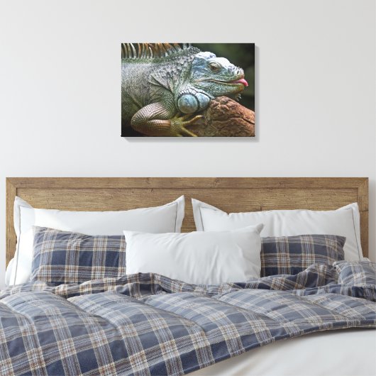 Iguana Close-Up canvas print (Insitu (Slaapkamer))