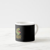 Iguana doet alleen maar wat plezier - reptiel en h espresso kop (Voorkant rechts)