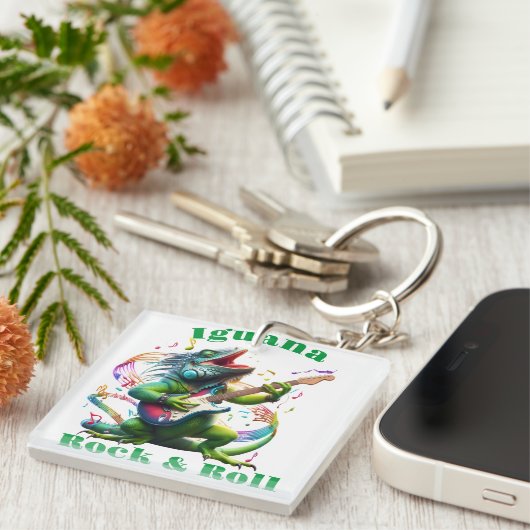 Iguana Dweller Rock & Roll Sleutelhanger (Voorkant Rechts)