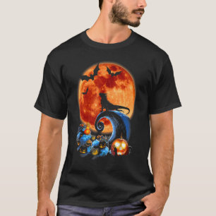 Iguana en Moon Halloween Costume Silhouette T-shirt