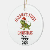 Iguana First Christmas 2025 Keramisch Ornament (Links)