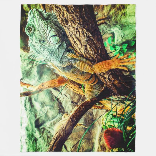 Iguana Fleece Deken (Voorkant)