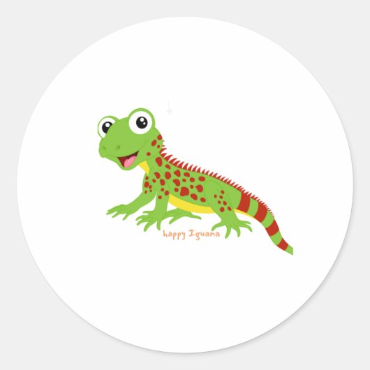 Iguana happy Sticker (Voorkant)