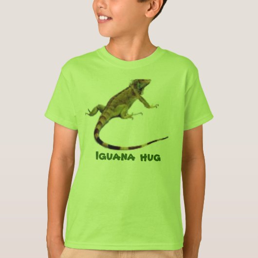 Iguana hug (ik wil een knuffel) t-shirt (Voorkant)