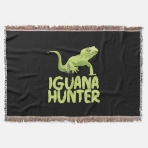 Iguana Hunter - Funny Iguana Reptile Lizard Pet Deken