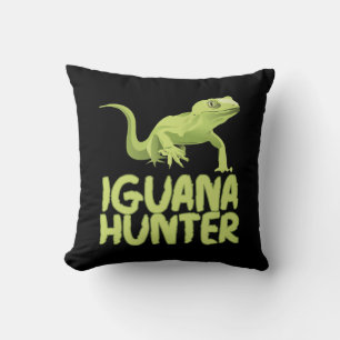 Iguana Hunter - Funny Iguana Reptile Lizard Pet Kussen